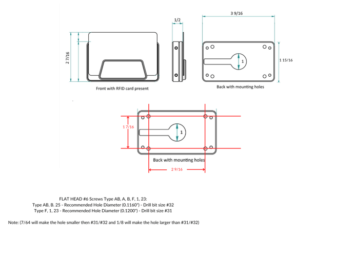 RFID Card Reader Dimensions